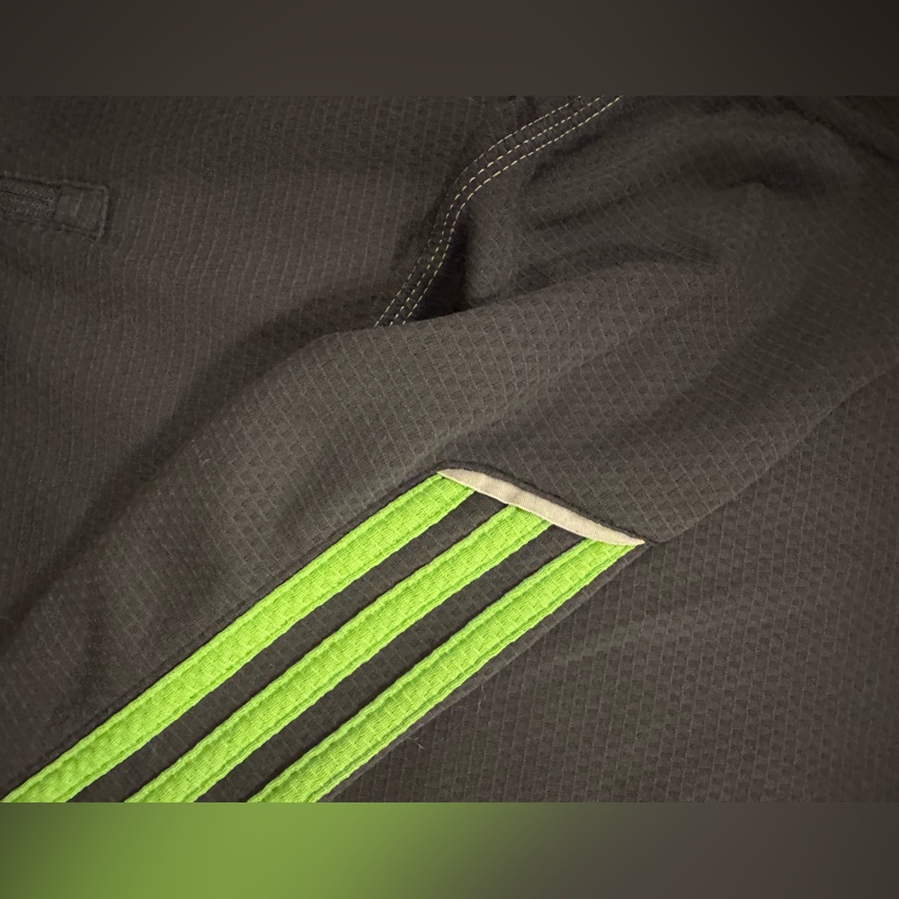 Adidas Clima365 Black and Green Half-Zip Top - Picture 2 of 7